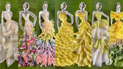 Độc đáo thời trang từ các loại bánh miền Tây của NTK Nguyễn Minh Công