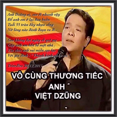 VIỆT DZŨNG TRONG LÒNG NGƯỜI Ở LẠI - Tưởng nhớ ca nhạc sĩ Việt Dzũng 20 tháng 12, 2013.
