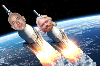 2 Tỷ phú Jeff Bezos &amp; Richard Branson thành công chuyến bay lịch sử vào không gian