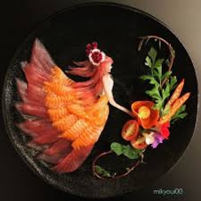 Những bức tranh tuyệt đẹp vẽ bằng… sashimi